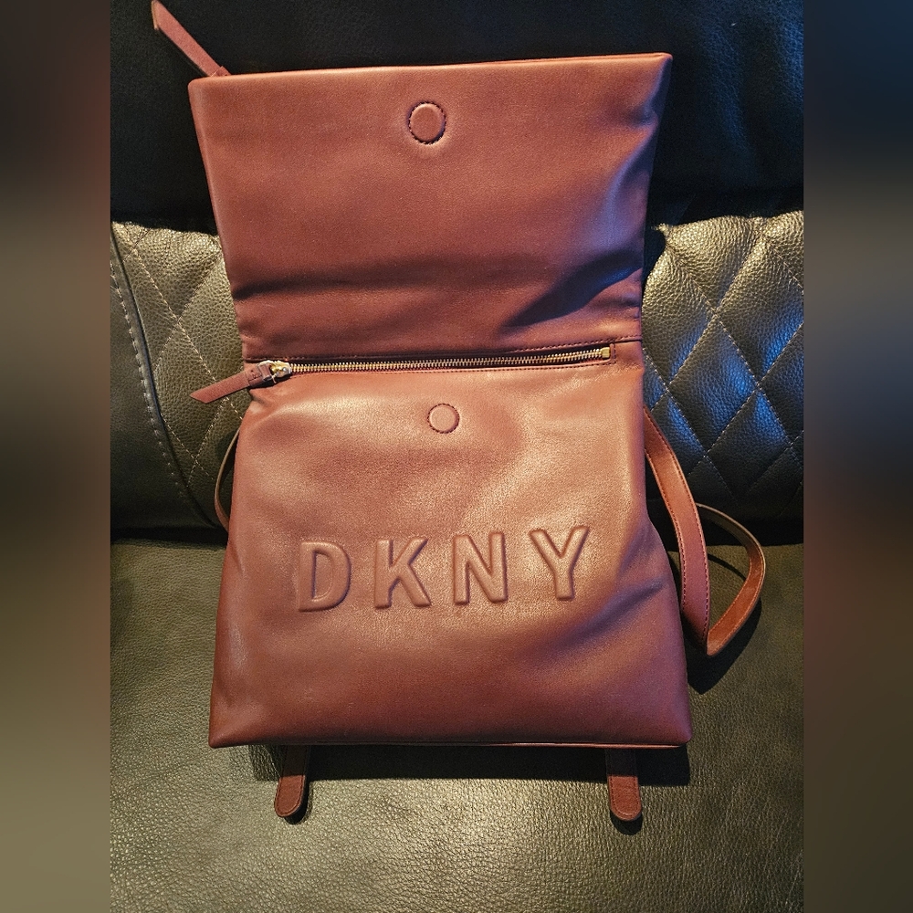 DKNY Maroon Leather Bag